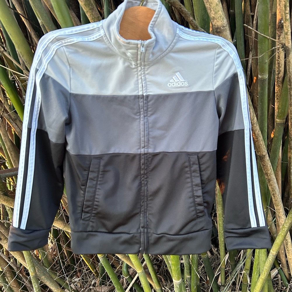 Adidas Gray and Black Track Jacket
